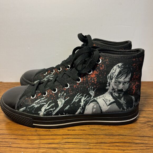 Walking Dead Daryl Dixon Women\'s 6 High Top Sneakers Custom Canvas Casual